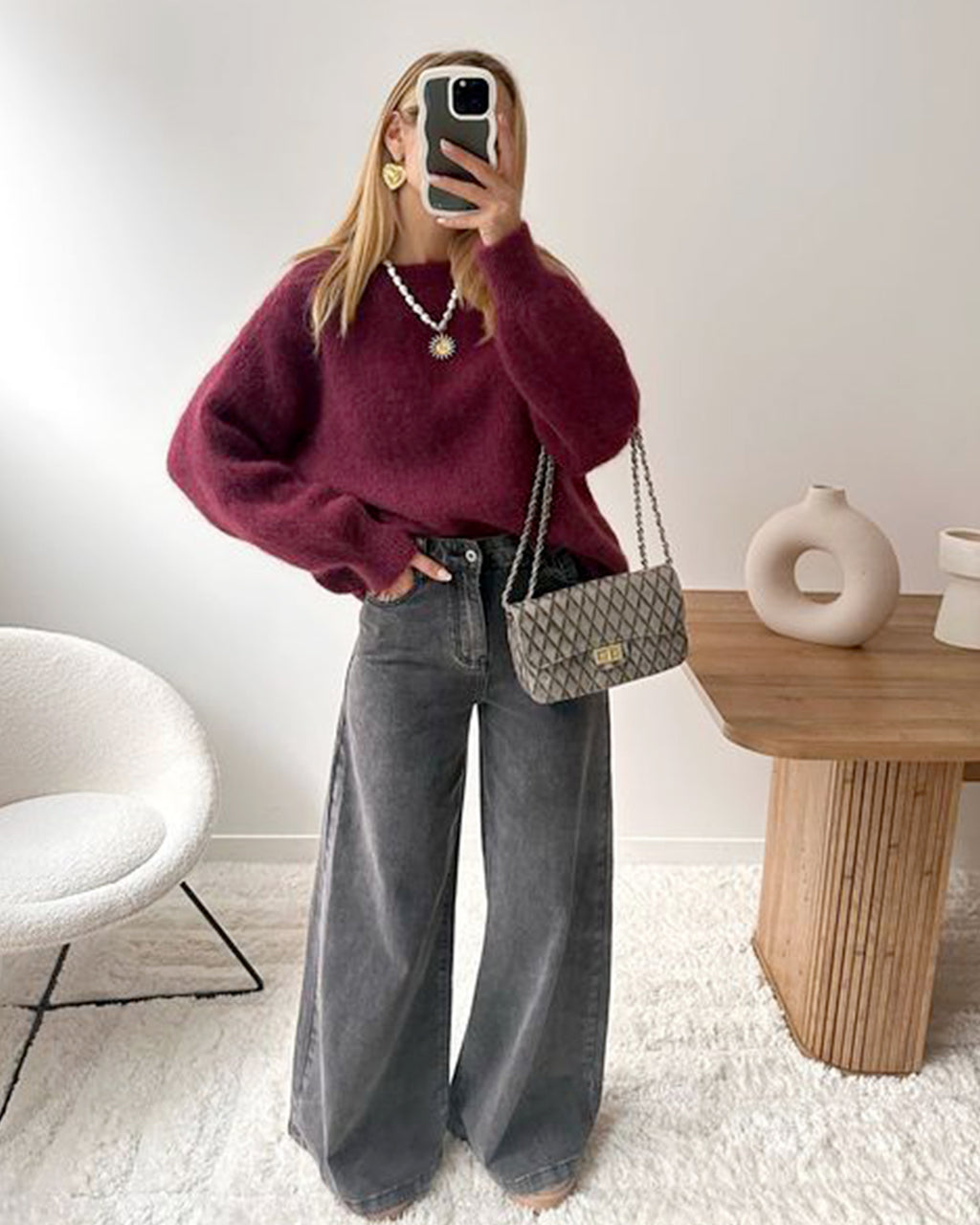 Pull bordeaux Molka